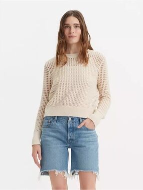 Levi’s Superbloom Crochet Top Ivory Large